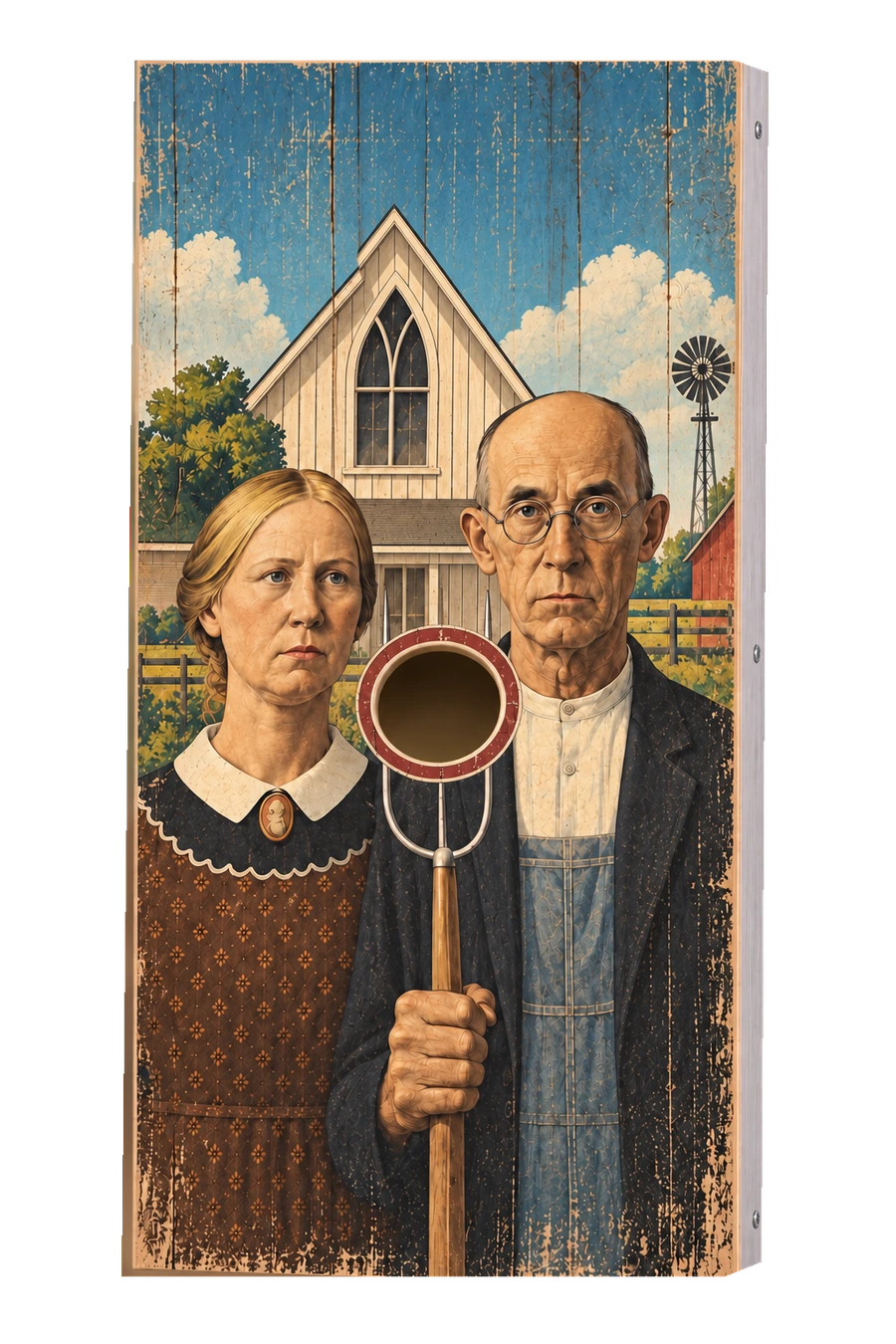 Heritage Farm custom cornhole board