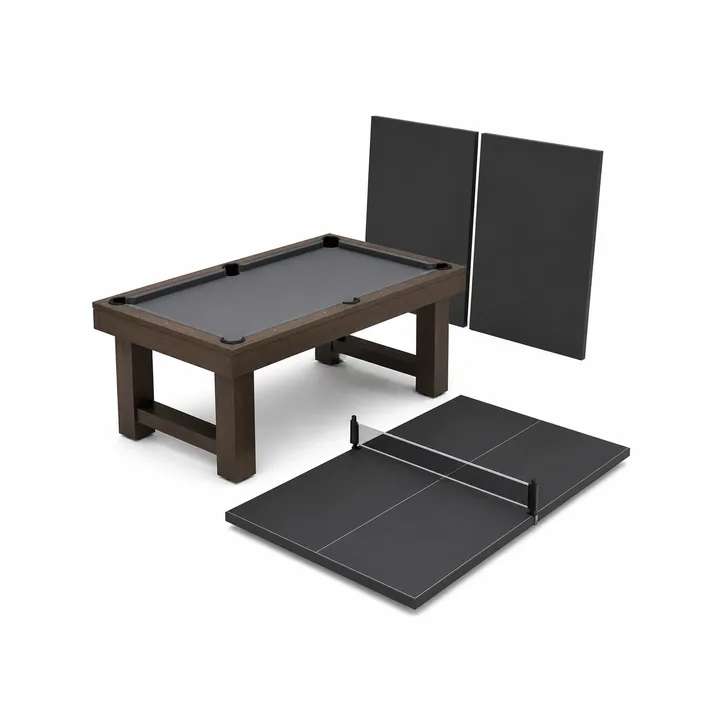 Unbranded classic three-in-one pool dining and table tennis table