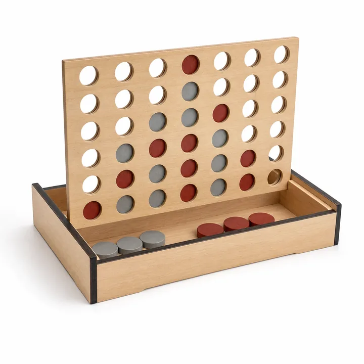 BJ3001-1-A mini wooden four-in-a-row game